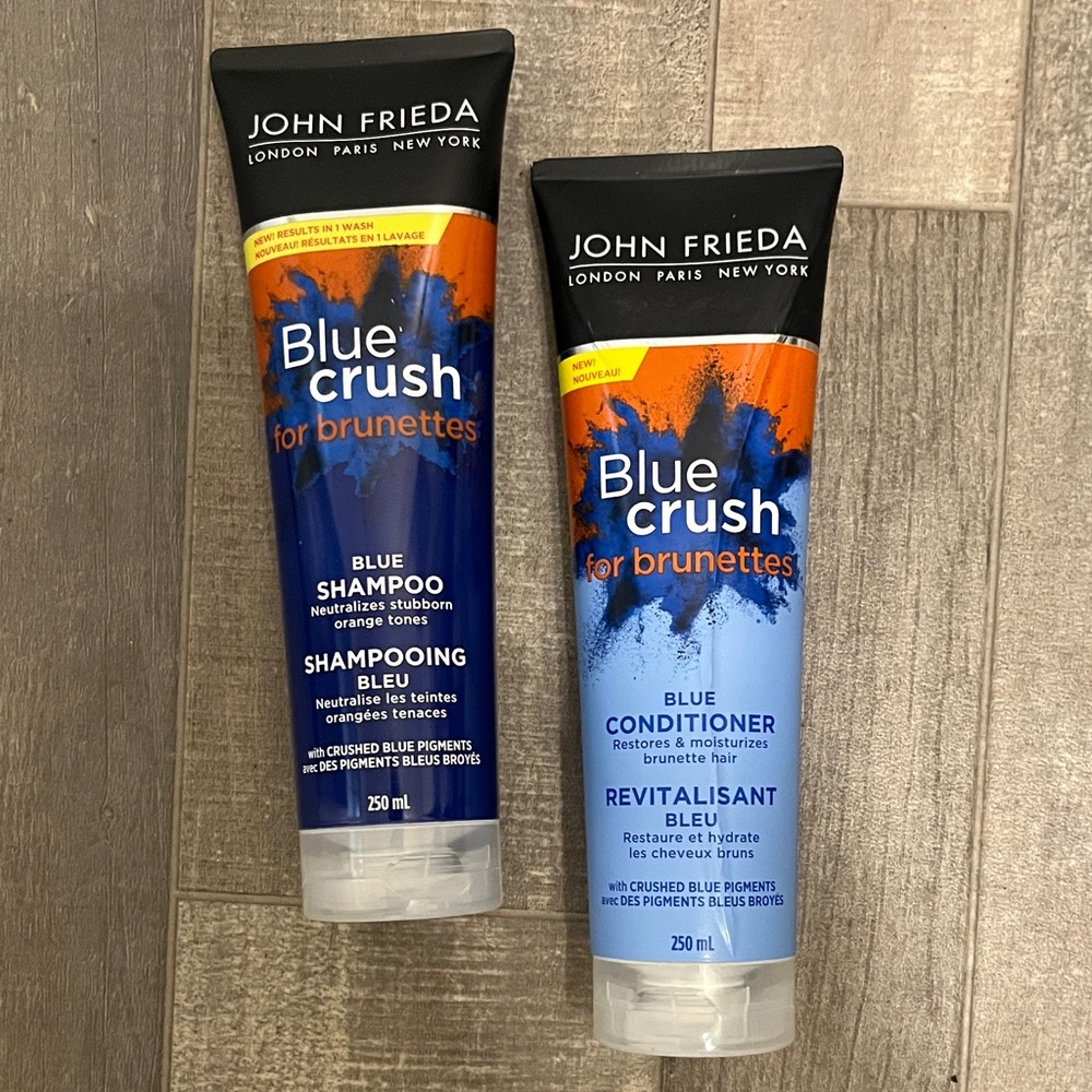 John Frieda Blue Crush Shampoo (1) and Conditioner (1) for Brunettes